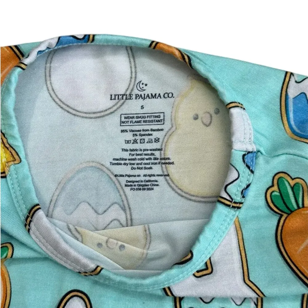 EASTER Bamboo Kids Pajama Set Size 5